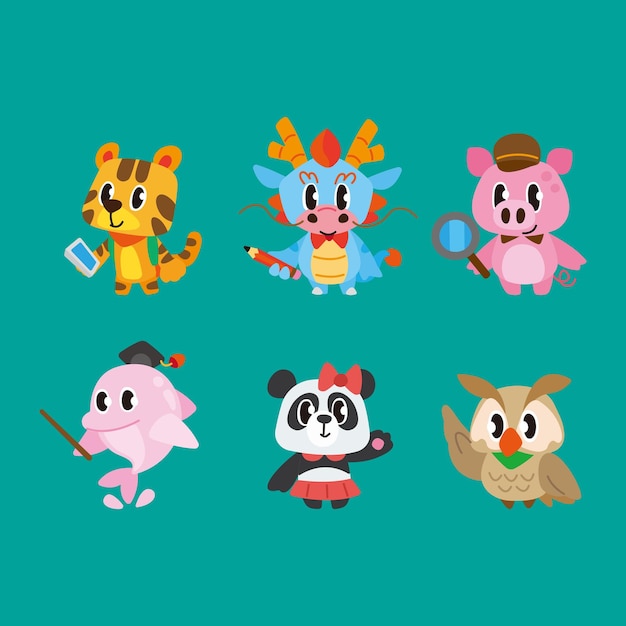 Animais bonitos conjunto A