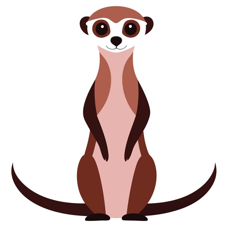 Vetor animais conceito meerkat em png vector ilustração desenho abstrato geométrico