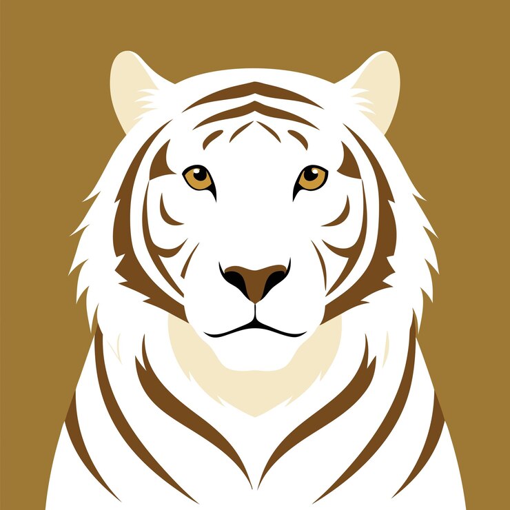 Vetor animais conceito tigre em png vector ilustração desenho abstrato geométrico
