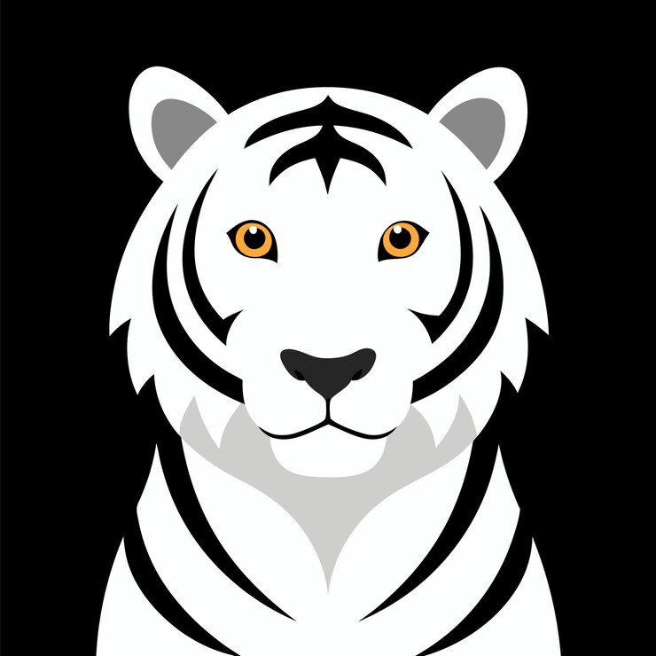 Vetor animais conceito tigre em png vector ilustração desenho abstrato geométrico