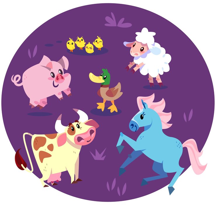 Vetor animais de criação