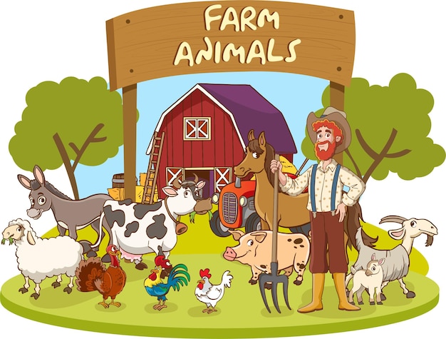 animais de fazenda