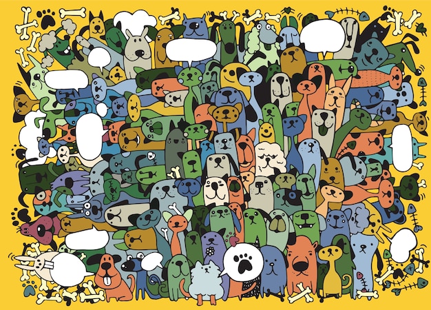 Animais Gatos e cachorros