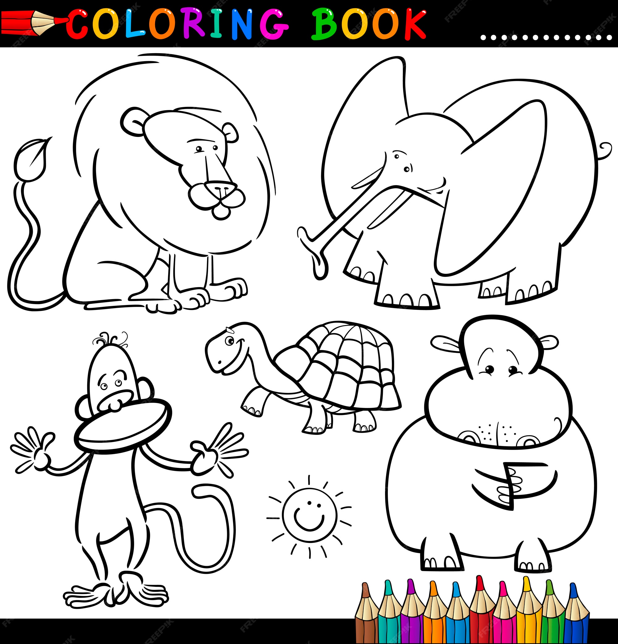 desenho de animais vetoriais para livro de colorir ou página 16124003 Vetor  no Vecteezy