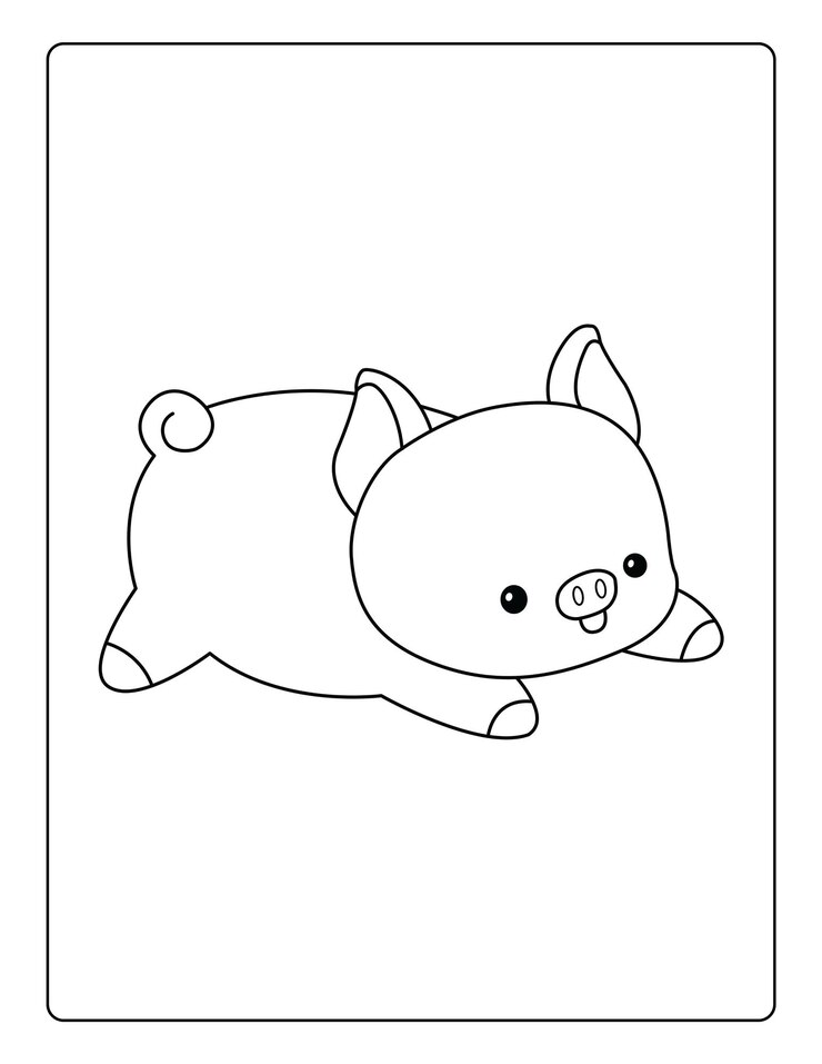 Vetor animais para colorir para crianças com animais fofos planilha de atividade em preto e branco