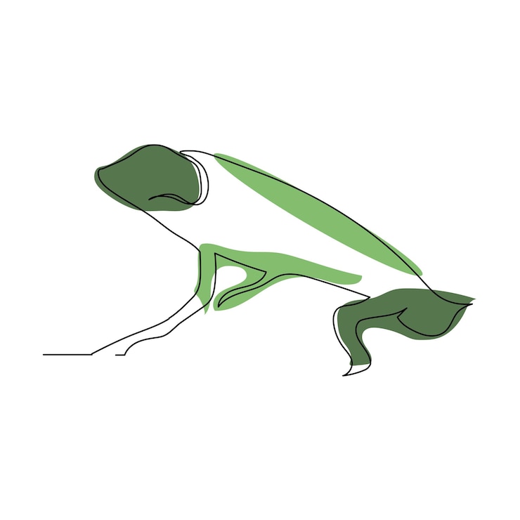 Vetor animal camaleão desenho vetorial livre ilustração de arte de uma linha