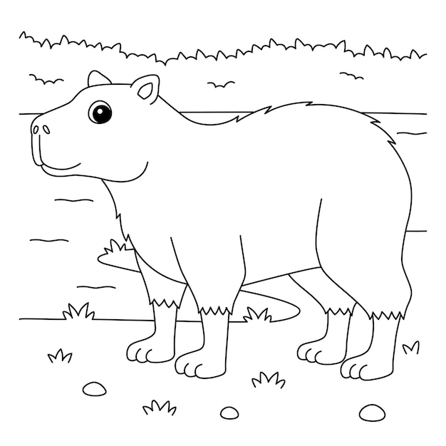 Como desenhar uma CAPIVARA passo a passo, FÁCIL e RÁPIDO (Como desenhar  Animais) 