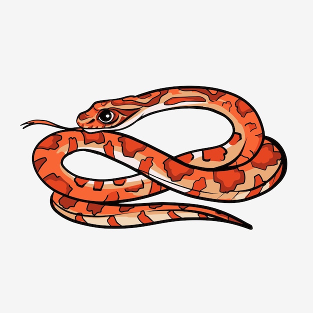 Ilustração Cobra Desenho Animado Bonito imagem vetorial de