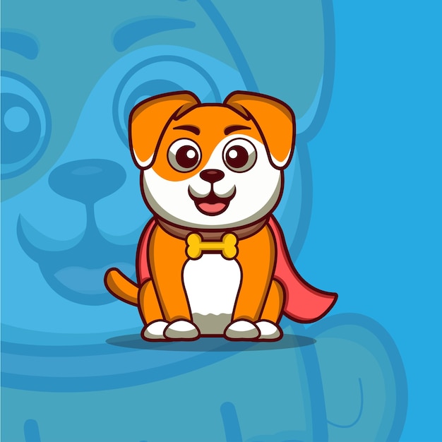 Animal de estimação fofo enfiando a língua para fora ilustração dos desenhos animados
