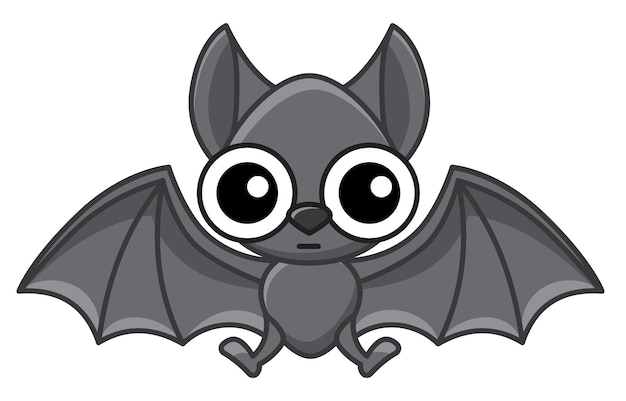 Animal de vetor. Morcego vampiro engraçado em estilo cartoon