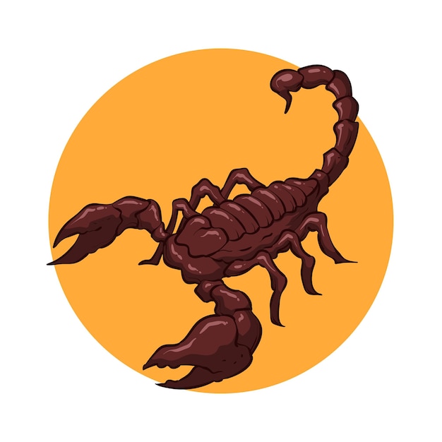Vetor animal escorpião desenhado à mão