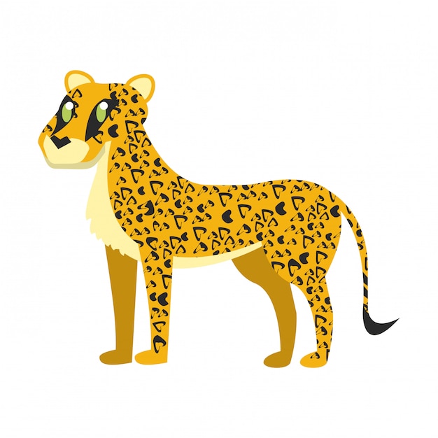 Vetor animal selvagem leopardo
