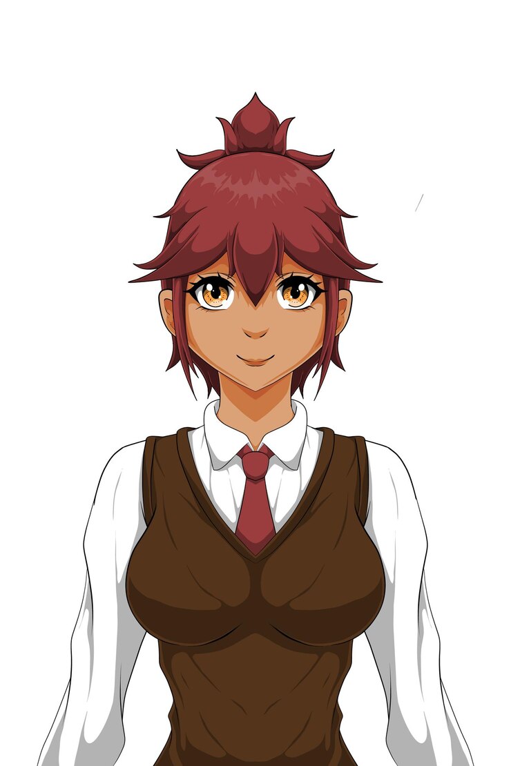 Vetor anime lindas poses de estudante