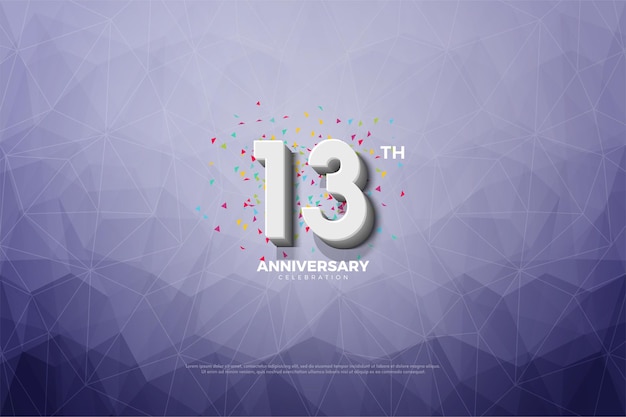 Aniversário com ilustração de fundo de papel de cristal