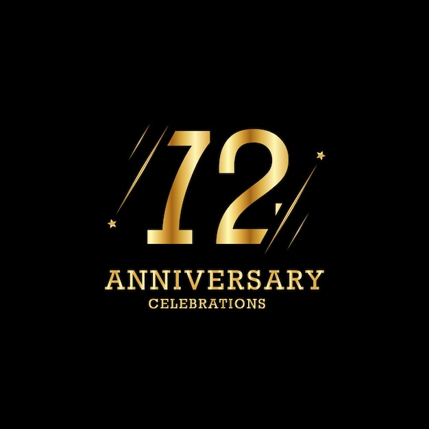 aniversário de 82 anos com linha de ouro e estrelas