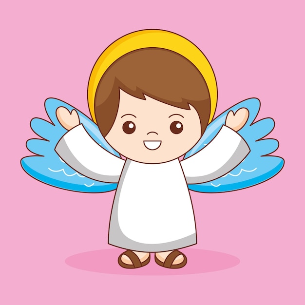 Anjo da guarda, ilustração de desenho animado