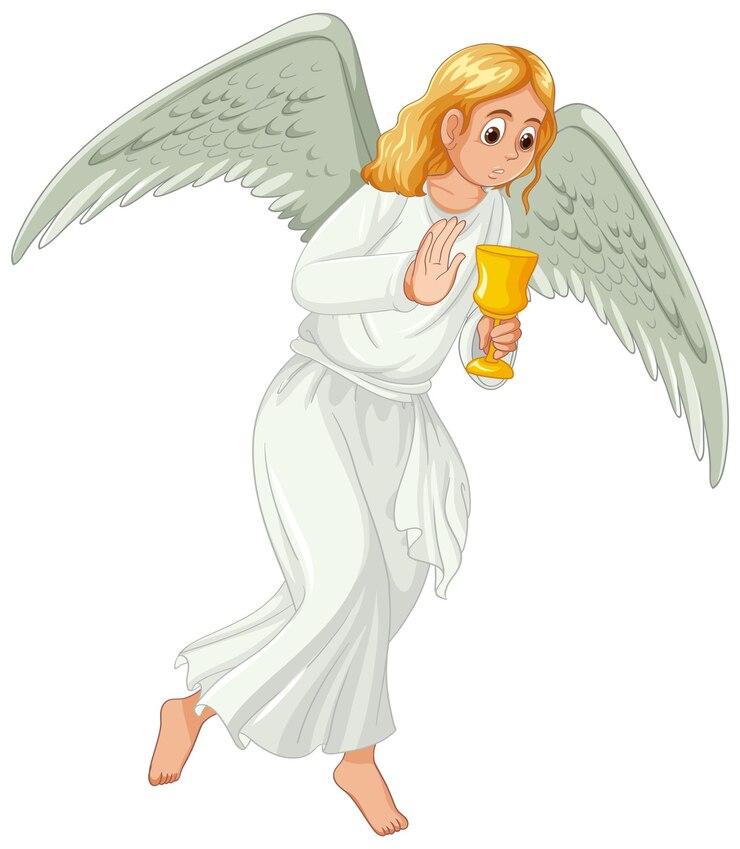 Vetor anjo voador com óculos uma ilustração de desenho vetorial