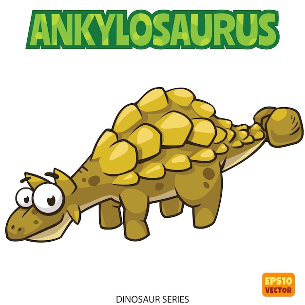 Ankylosaurus character cartoon