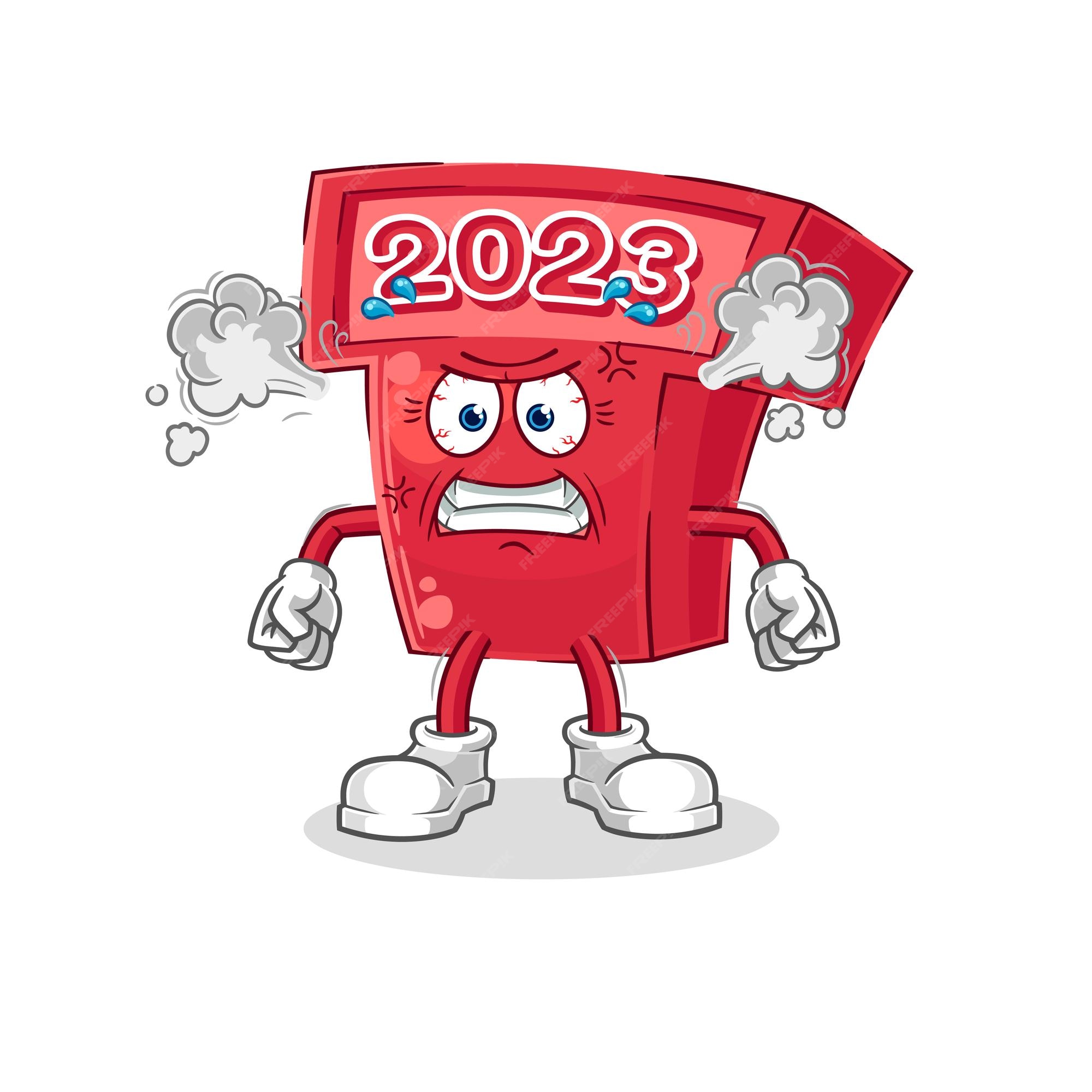 O jogo do ano novo de 2023 golpeia um vetor de desenho animado de mascote  de toupeira