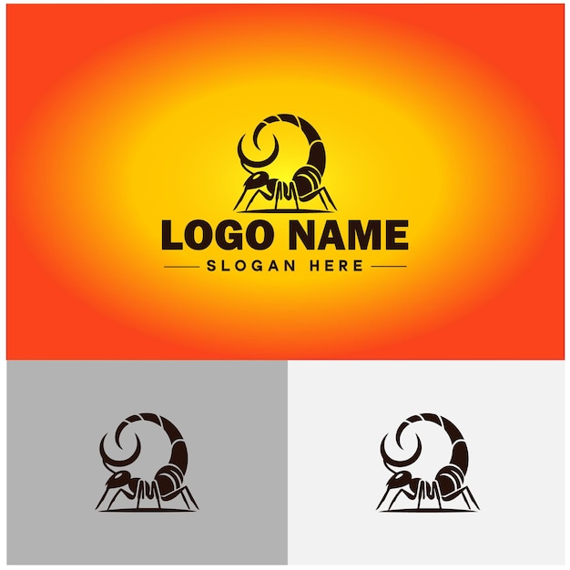 Ant logo insetos ícone empresa marca negócio formiga logotipo modelo vetor editável
