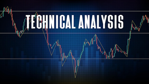 Antecedentes abstratos da análise técnica negociando o gráfico de análise técnica do indicador MACD do mercado de ações