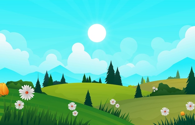 Antecedentes da Natureza Paisagem de Primavera