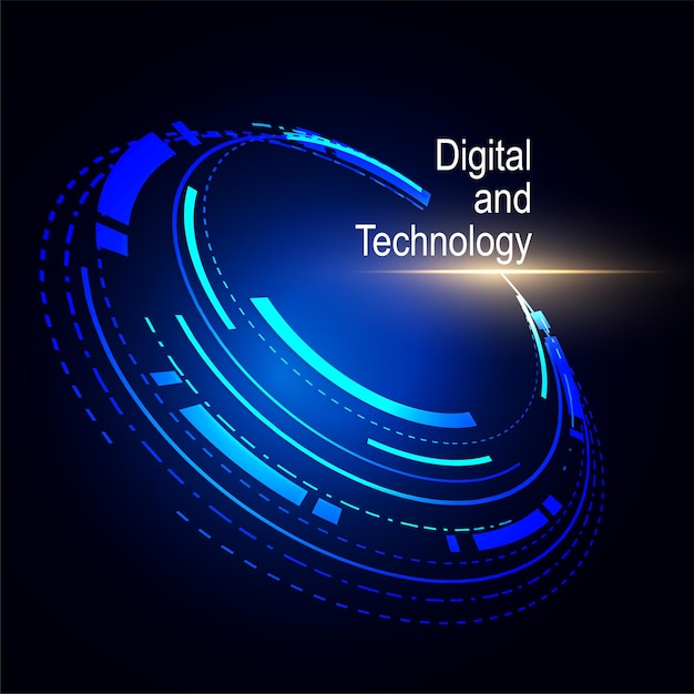 Vetor antecedentes digitais e tecnológicos