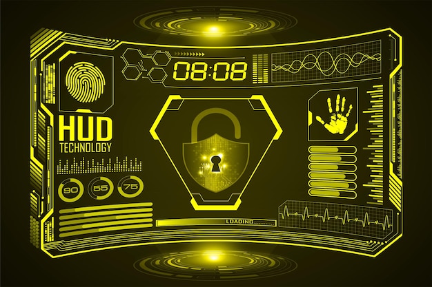 antecedentes do conceito de tecnologia do futuro do circuito de HUD