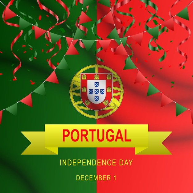 Vetor antecedentes do dia da independência de portugal