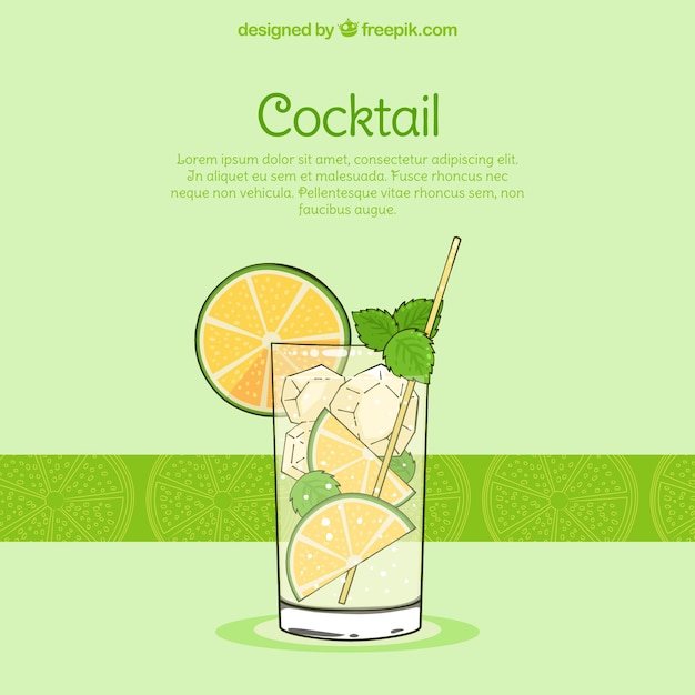 Antecedentes do mojito refrescante