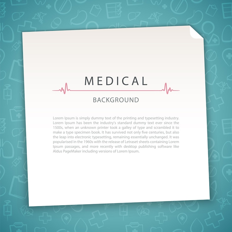 Vetor antecedentes médicos aquamarine