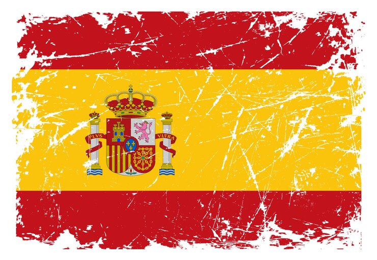 Vetor antiga bandeira grunge da espanha