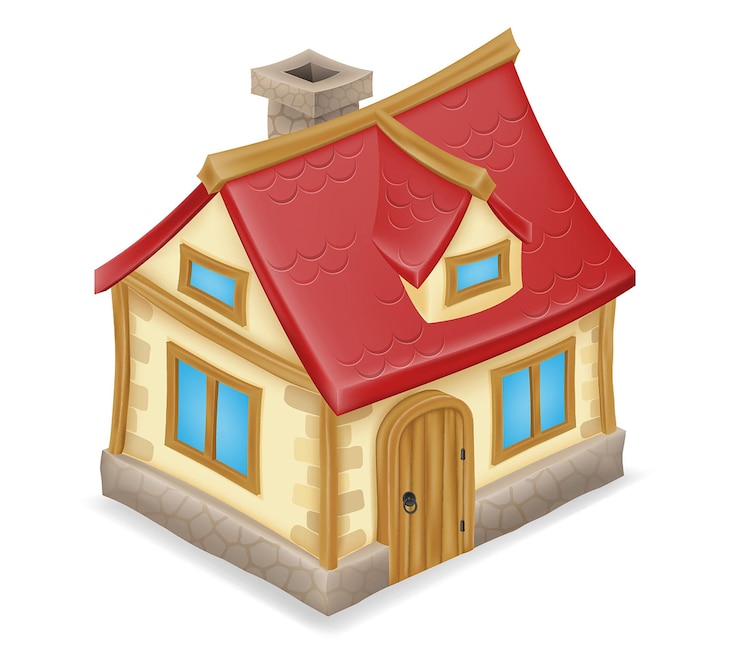 Vetor antiga casa para habitação na ilustração do vetor ferma