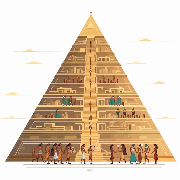 Vetor antiga_pirâmide_de_poder_estrutura_vetor