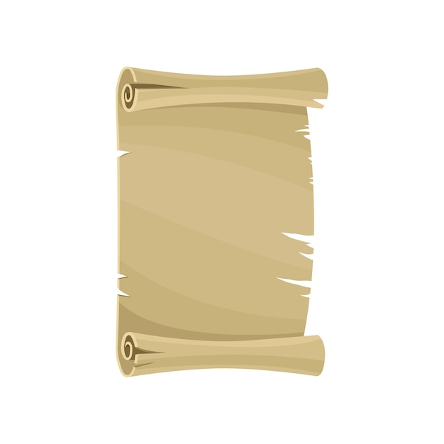 Antigo pergaminho de papel manuscrito vetor Ilustração isolada em fundo branco
