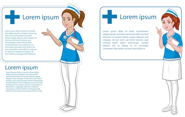 Vetor anúncio de enfermeiras