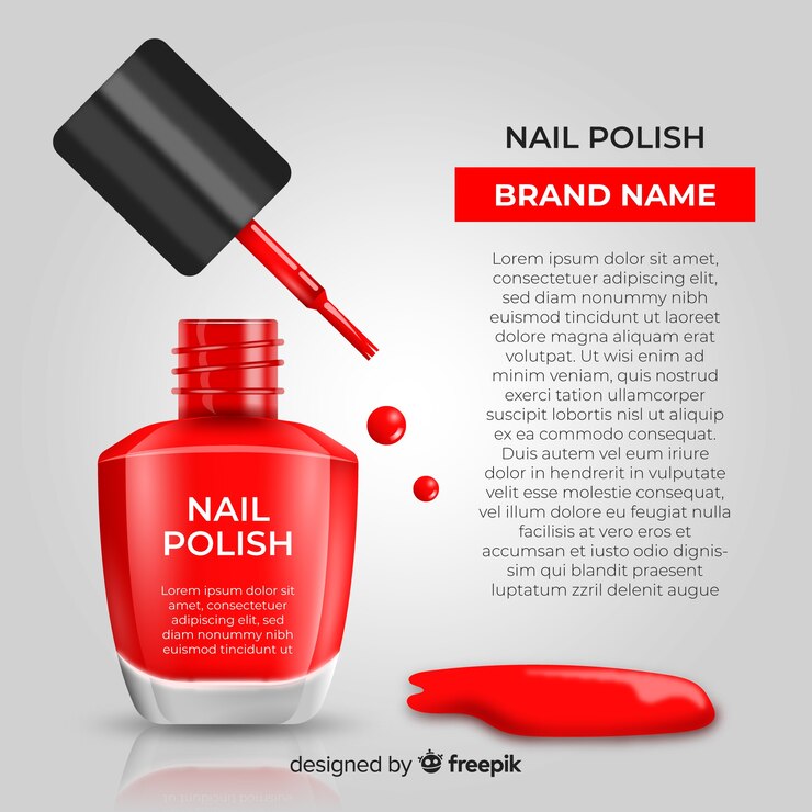 Vetor anúncio de esmalte