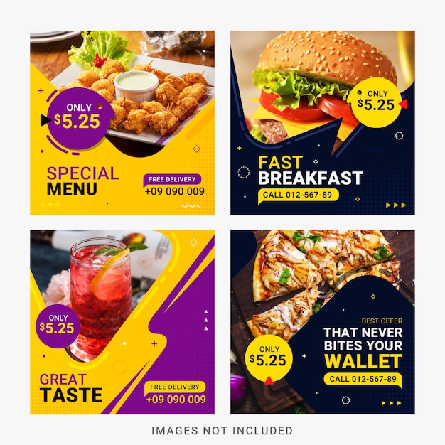 Anúncio de modelo de postagem de banner quadrado para promoção de negócios