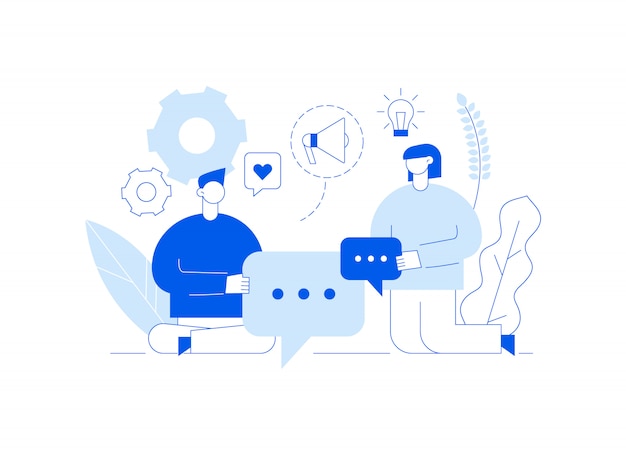 Anúncio de vetor e marketing serviço de mídia social