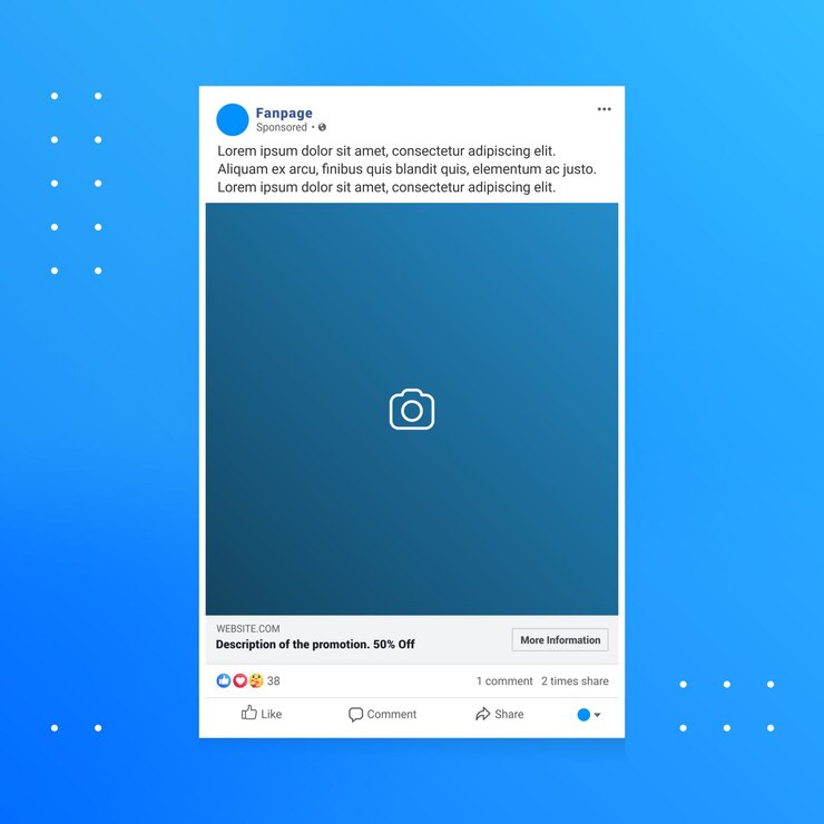 Vetor anúncios de mídia social