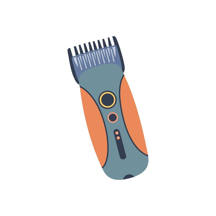 Vetor aparador de cabelo elétrico moderno. equipamento moderno para barbearia. ferramenta de cabeleireiro desenhada à mão