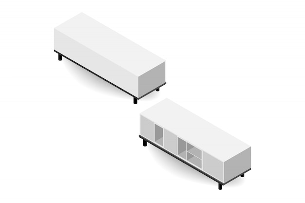 Aparador moderno isométrico.