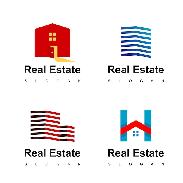 Apartamento moderno, design de logotipo de imóveis inspiração