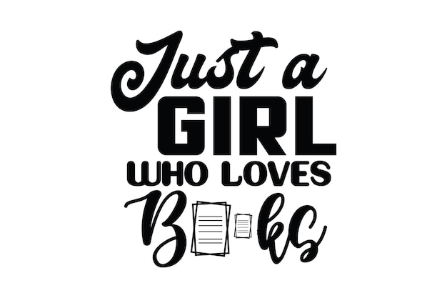 Vetor apenas uma garota que ama livros