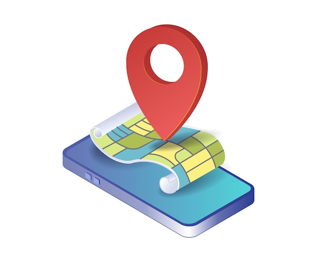 Aplicativo de mapas no smartphone