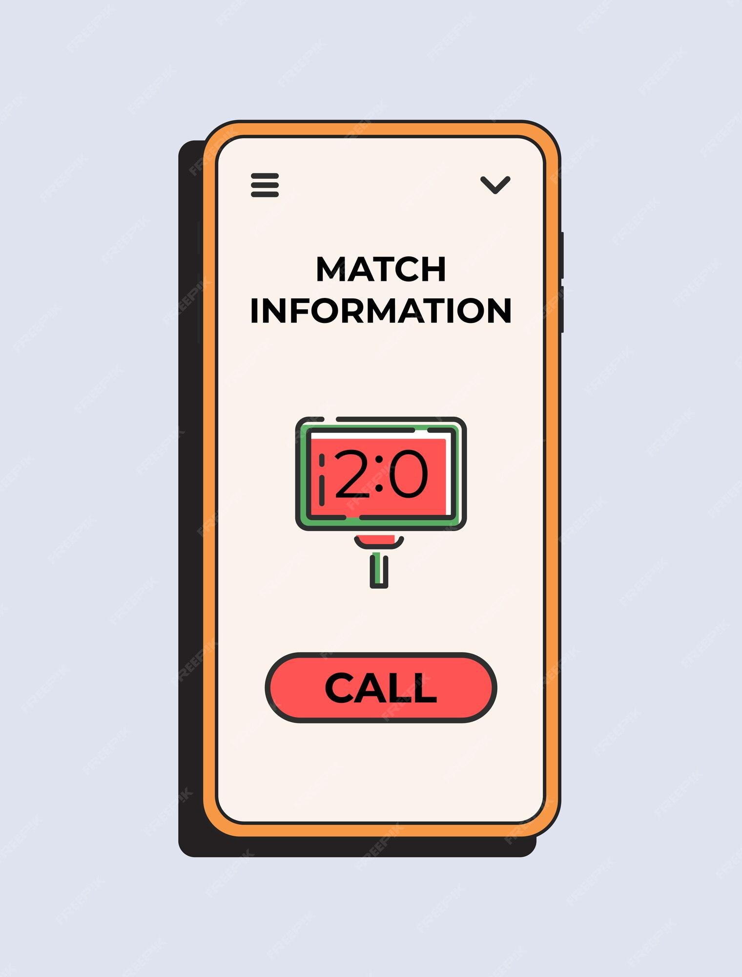 Aplicativo de notificação de jogo de futebol futebol em seu telefone  conceito de ilustração vetorial