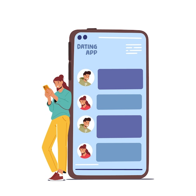 Aplicativo de serviço de namoro online Mídia social Relacionamento virtual Comunicação Mulher Mensagens em smartphone