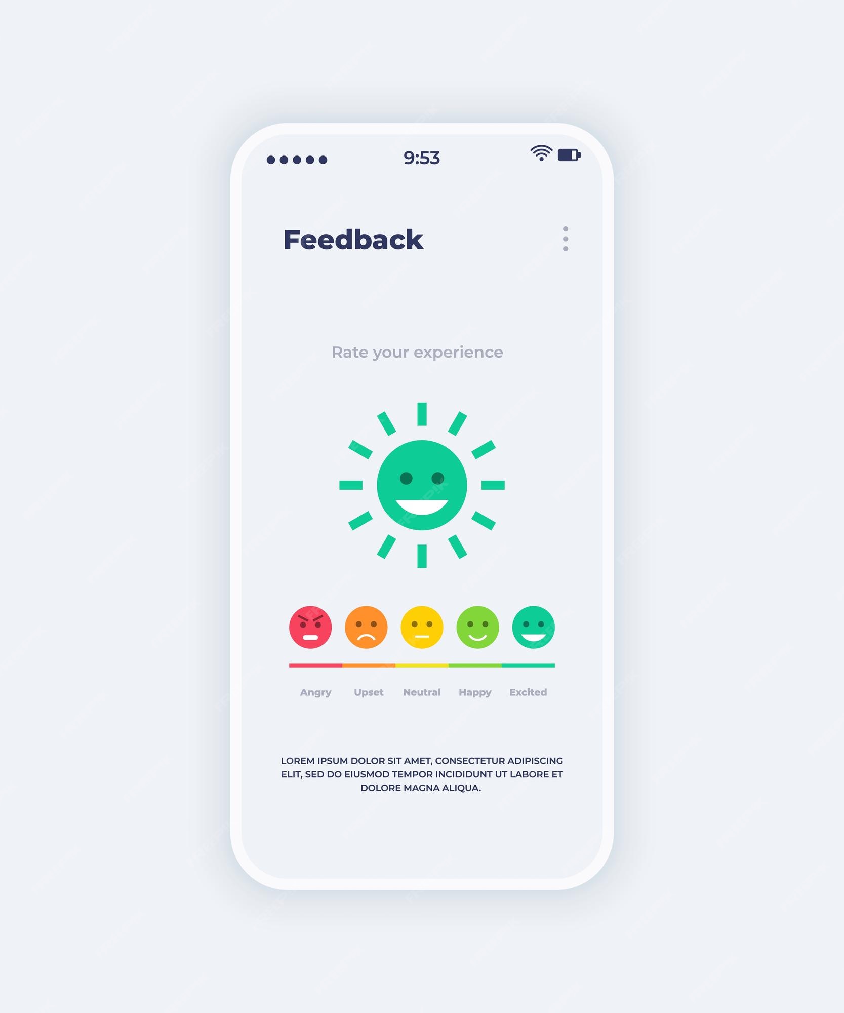 Projeto de feedback de app móvel