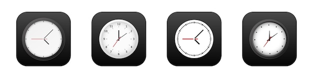 Aplicativo móvel de relógio d ícone moderno temporizador e hora ícone de aplicação de telefone de novo estilo
