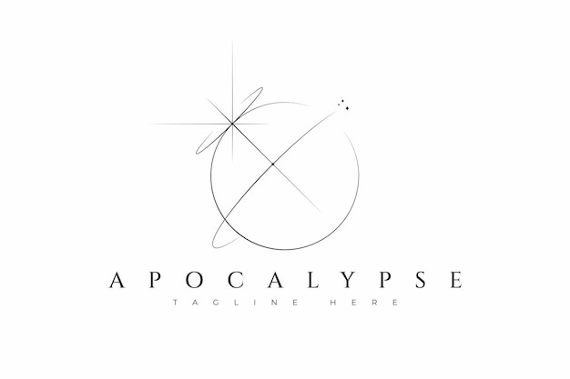 Apocalipse ilustração abstrata planeta terra imagine ideia criativa conceito logotipo